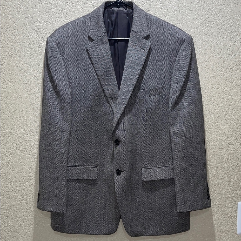 Lauren Ralph Lauren Herringbone Charcoal Men's Sport Coat 100% Wool